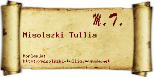 Misolszki Tullia névjegykártya